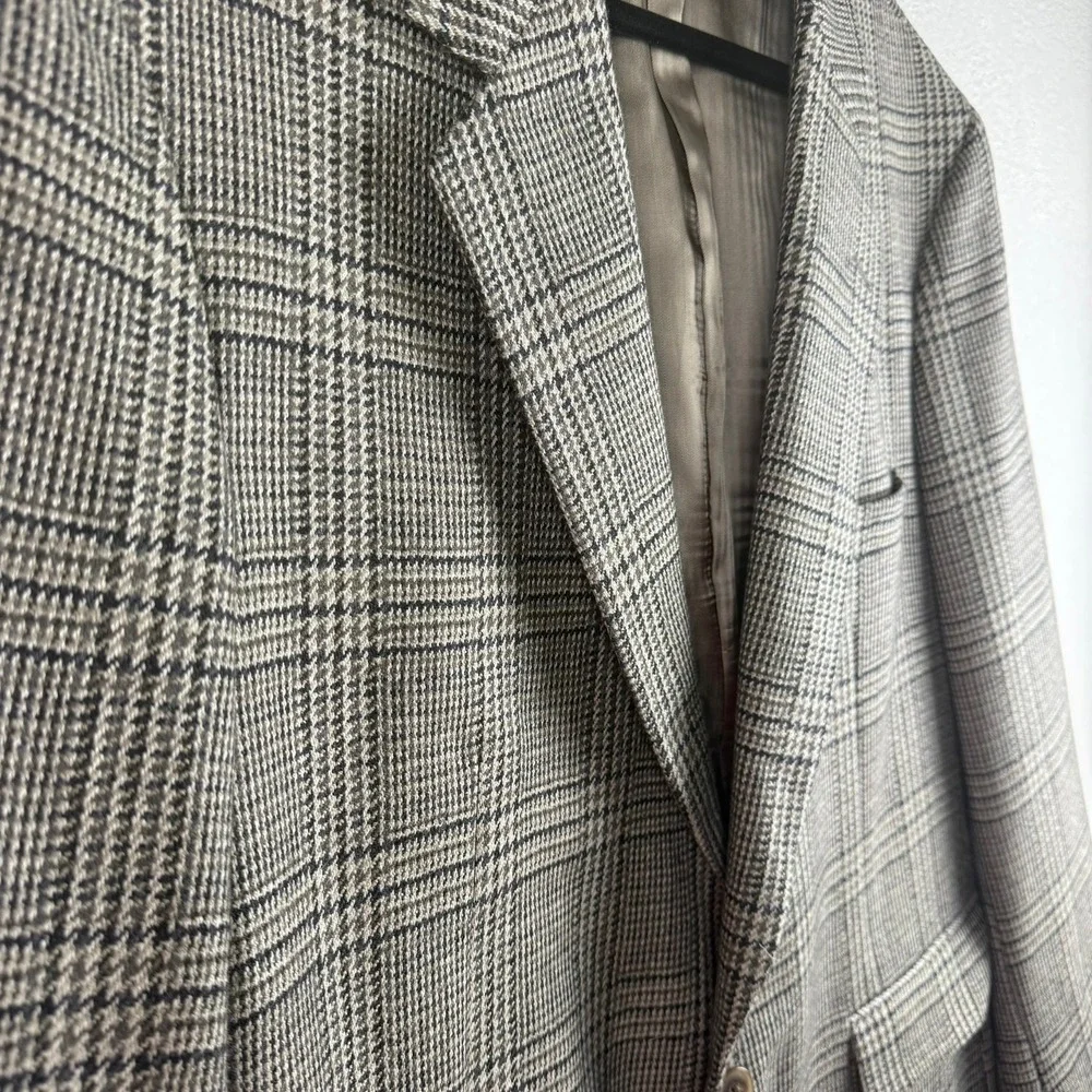 Vintage Eclectic Grandpa Corbin Harolds Glen Plaid Sport Coat Blazer Made in USA - Picture 3 of 11